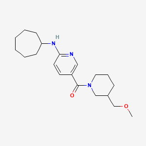 N-cycloheptyl-5-{[3-(methoxymethyl)-1-piperidinyl]carbonyl}-2-pyridinamine