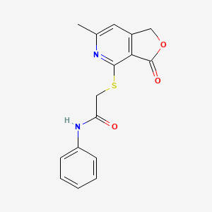 2-({6-METHYL-3-OXO-1H,3H-FURO[3,4-C]PYRIDIN-4-YL}SULFANYL)-N-PHENYLACETAMIDE