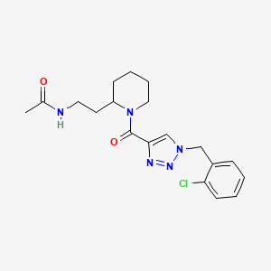 N-[2-(1-{[1-(2-chlorobenzyl)-1H-1,2,3-triazol-4-yl]carbonyl}-2-piperidinyl)ethyl]acetamide