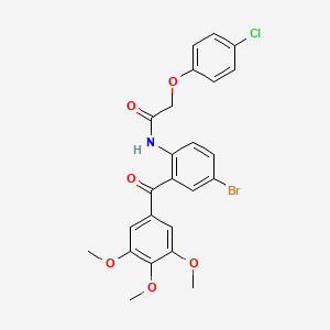 N-[4-bromo-2-(3,4,5-trimethoxybenzoyl)phenyl]-2-(4-chlorophenoxy)acetamide