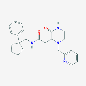 2-[3-oxo-1-(2-pyridinylmethyl)-2-piperazinyl]-N-[(1-phenylcyclopentyl)methyl]acetamide