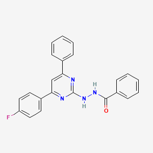 N'-[4-(4-fluorophenyl)-6-phenyl-2-pyrimidinyl]benzohydrazide