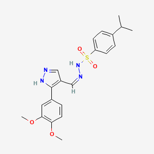 N'-{[3-(3,4-dimethoxyphenyl)-1H-pyrazol-4-yl]methylene}-4-isopropylbenzenesulfonohydrazide