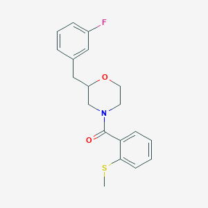 2-(3-fluorobenzyl)-4-[2-(methylthio)benzoyl]morpholine