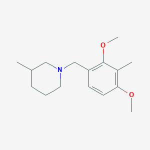 molecular formula C16H25NO2 B5982209 1-(2,4-dimethoxy-3-methylbenzyl)-3-methylpiperidine 