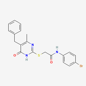 2-[(5-benzyl-4-methyl-6-oxo-1,6-dihydro-2-pyrimidinyl)thio]-N-(4-bromophenyl)acetamide