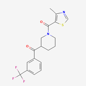 {1-[(4-methyl-1,3-thiazol-5-yl)carbonyl]-3-piperidinyl}[3-(trifluoromethyl)phenyl]methanone