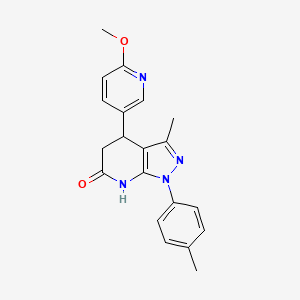 4-(6-methoxypyridin-3-yl)-3-methyl-1-(4-methylphenyl)-1,4,5,7-tetrahydro-6H-pyrazolo[3,4-b]pyridin-6-one