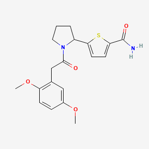 molecular formula C19H22N2O4S B5982251 5-{1-[(2,5-dimethoxyphenyl)acetyl]-2-pyrrolidinyl}-2-thiophenecarboxamide 