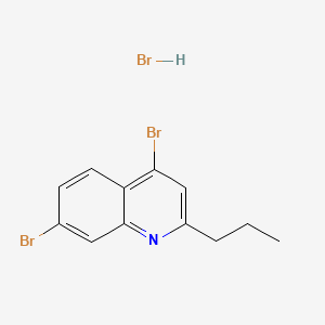 molecular formula C12H12Br3N B598226 4,7-Dibromo-2-propylquinoline hydrobromide CAS No. 1204811-18-6