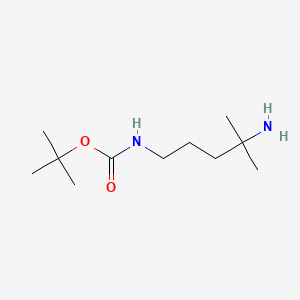molecular formula C11H24N2O2 B598228 tert-Butyl (5-amino-4,4-dimethylpentyl)carbamate CAS No. 105090-82-2