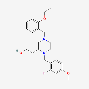 2-[4-(2-ethoxybenzyl)-1-(2-fluoro-4-methoxybenzyl)-2-piperazinyl]ethanol