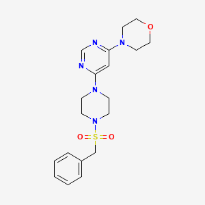 molecular formula C19H25N5O3S B5982287 4-{6-[4-(benzylsulfonyl)-1-piperazinyl]-4-pyrimidinyl}morpholine 