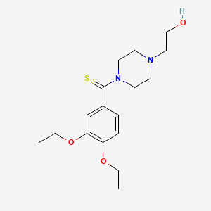 molecular formula C17H26N2O3S B5982300 2-{4-[(3,4-diethoxyphenyl)carbonothioyl]piperazin-1-yl}ethanol 