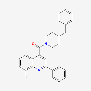 molecular formula C29H28N2O B5982306 4-[(4-benzyl-1-piperidinyl)carbonyl]-8-methyl-2-phenylquinoline 