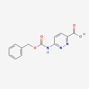 molecular formula C13H11N3O4 B598236 6-(Cbz-氨基)-3-哒嗪羧酸 CAS No. 1197193-41-1