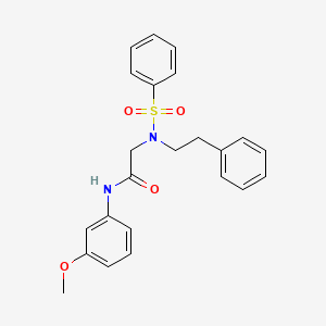 molecular formula C23H24N2O4S B5982366 N~1~-(3-methoxyphenyl)-N~2~-(2-phenylethyl)-N~2~-(phenylsulfonyl)glycinamide 