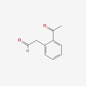 molecular formula C10H10O2 B598237 (2-Acetylphenyl)acetaldehyde CAS No. 195871-32-0