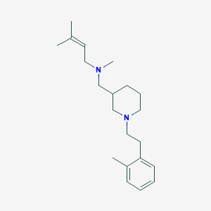 molecular formula C21H34N2 B5982393 N,3-dimethyl-N-({1-[2-(2-methylphenyl)ethyl]-3-piperidinyl}methyl)-2-buten-1-amine 