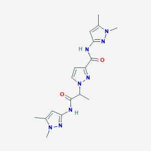 N-(1,5-dimethyl-1H-pyrazol-3-yl)-1-{2-[(1,5-dimethyl-1H-pyrazol-3-yl)amino]-1-methyl-2-oxoethyl}-1H-pyrazole-3-carboxamide