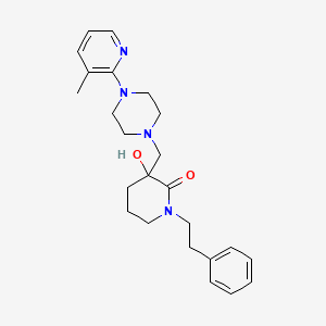 3-hydroxy-3-{[4-(3-methyl-2-pyridinyl)-1-piperazinyl]methyl}-1-(2-phenylethyl)-2-piperidinone