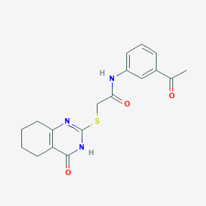 molecular formula C18H19N3O3S B5982408 N-(3-acetylphenyl)-2-[(4-oxo-3,4,5,6,7,8-hexahydro-2-quinazolinyl)thio]acetamide 