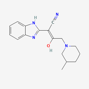 2-(1,3-dihydro-2H-benzimidazol-2-ylidene)-4-(3-methyl-1-piperidinyl)-3-oxobutanenitrile