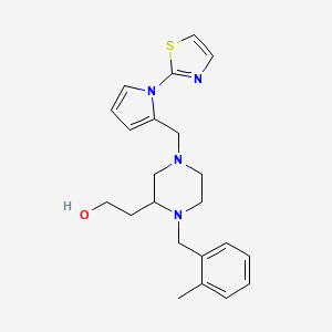 2-(1-(2-methylbenzyl)-4-{[1-(1,3-thiazol-2-yl)-1H-pyrrol-2-yl]methyl}-2-piperazinyl)ethanol