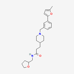 3-{1-[3-(5-methyl-2-furyl)benzyl]-4-piperidinyl}-N-(tetrahydro-2-furanylmethyl)propanamide