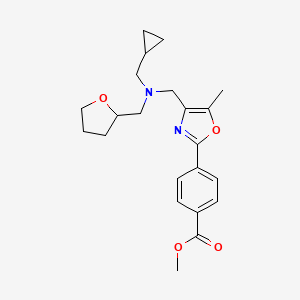 methyl 4-(4-{[(cyclopropylmethyl)(tetrahydro-2-furanylmethyl)amino]methyl}-5-methyl-1,3-oxazol-2-yl)benzoate