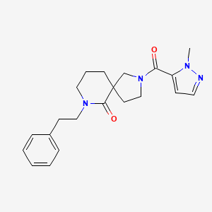 molecular formula C21H26N4O2 B5982444 2-[(1-methyl-1H-pyrazol-5-yl)carbonyl]-7-(2-phenylethyl)-2,7-diazaspiro[4.5]decan-6-one 