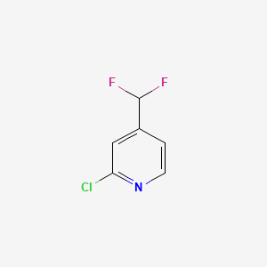 molecular formula C6H4ClF2N B598245 2-Chloro-4-(difluoromethyl)pyridine CAS No. 1204296-03-6