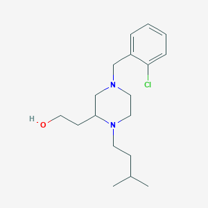 2-[4-(2-chlorobenzyl)-1-(3-methylbutyl)-2-piperazinyl]ethanol