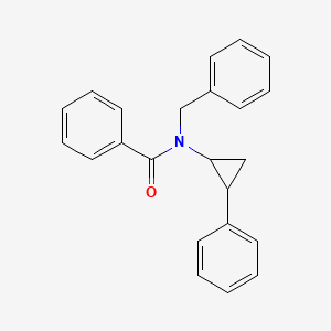 molecular formula C23H21NO B5982481 N-benzyl-N-(2-phenylcyclopropyl)benzamide 