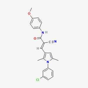 3-[1-(3-chlorophenyl)-2,5-dimethyl-1H-pyrrol-3-yl]-2-cyano-N-(4-methoxyphenyl)acrylamide