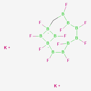 molecular formula CH2B11F11K2 B598255 Potassium dodecafluoro-closo-dodecaborate CAS No. 143893-70-3