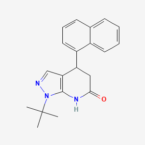 molecular formula C20H21N3O B5982573 1-tert-butyl-4-(1-naphthyl)-1,4,5,7-tetrahydro-6H-pyrazolo[3,4-b]pyridin-6-one 