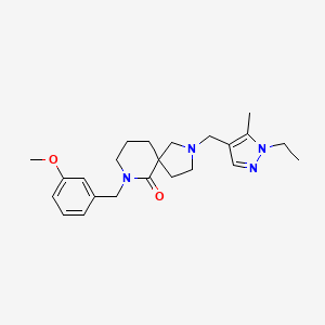 2-[(1-ethyl-5-methyl-1H-pyrazol-4-yl)methyl]-7-(3-methoxybenzyl)-2,7-diazaspiro[4.5]decan-6-one