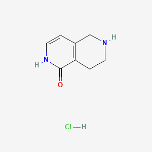 molecular formula C8H11ClN2O B598262 5,6,7,8-tetrahydro-2,6-naphthyridin-1(2H)-one hydrochloride CAS No. 1201785-01-4