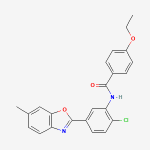 N-[2-chloro-5-(6-methyl-1,3-benzoxazol-2-yl)phenyl]-4-ethoxybenzamide