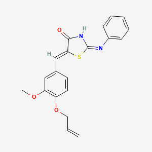 5-[4-(allyloxy)-3-methoxybenzylidene]-2-(phenylimino)-1,3-thiazolidin-4-one