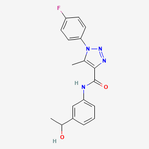 1-(4-fluorophenyl)-N-[3-(1-hydroxyethyl)phenyl]-5-methyltriazole-4-carboxamide