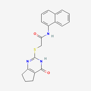 N-1-naphthyl-2-[(4-oxo-4,5,6,7-tetrahydro-3H-cyclopenta[d]pyrimidin-2-yl)thio]acetamide