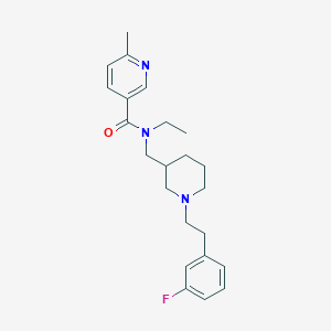 N-ethyl-N-({1-[2-(3-fluorophenyl)ethyl]-3-piperidinyl}methyl)-6-methylnicotinamide