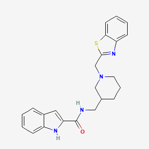 N-{[1-(1,3-benzothiazol-2-ylmethyl)-3-piperidinyl]methyl}-1H-indole-2-carboxamide