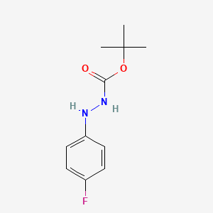 molecular formula C11H15FN2O2 B598266 N1-Boc-N2-4-fluorophenyl-hydrazine CAS No. 1202391-84-1