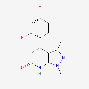 4-(2,4-difluorophenyl)-1,3-dimethyl-1,4,5,7-tetrahydro-6H-pyrazolo[3,4-b]pyridin-6-one