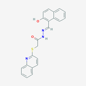 molecular formula C22H17N3O2S B5982674 N'-[(2-hydroxy-1-naphthyl)methylene]-2-(2-quinolinylthio)acetohydrazide 