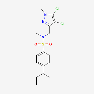 4-sec-butyl-N-[(4,5-dichloro-1-methyl-1H-pyrazol-3-yl)methyl]-N-methylbenzenesulfonamide