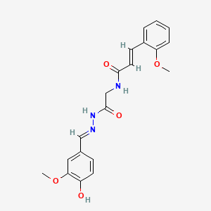 N-{2-[2-(4-hydroxy-3-methoxybenzylidene)hydrazino]-2-oxoethyl}-3-(2-methoxyphenyl)acrylamide